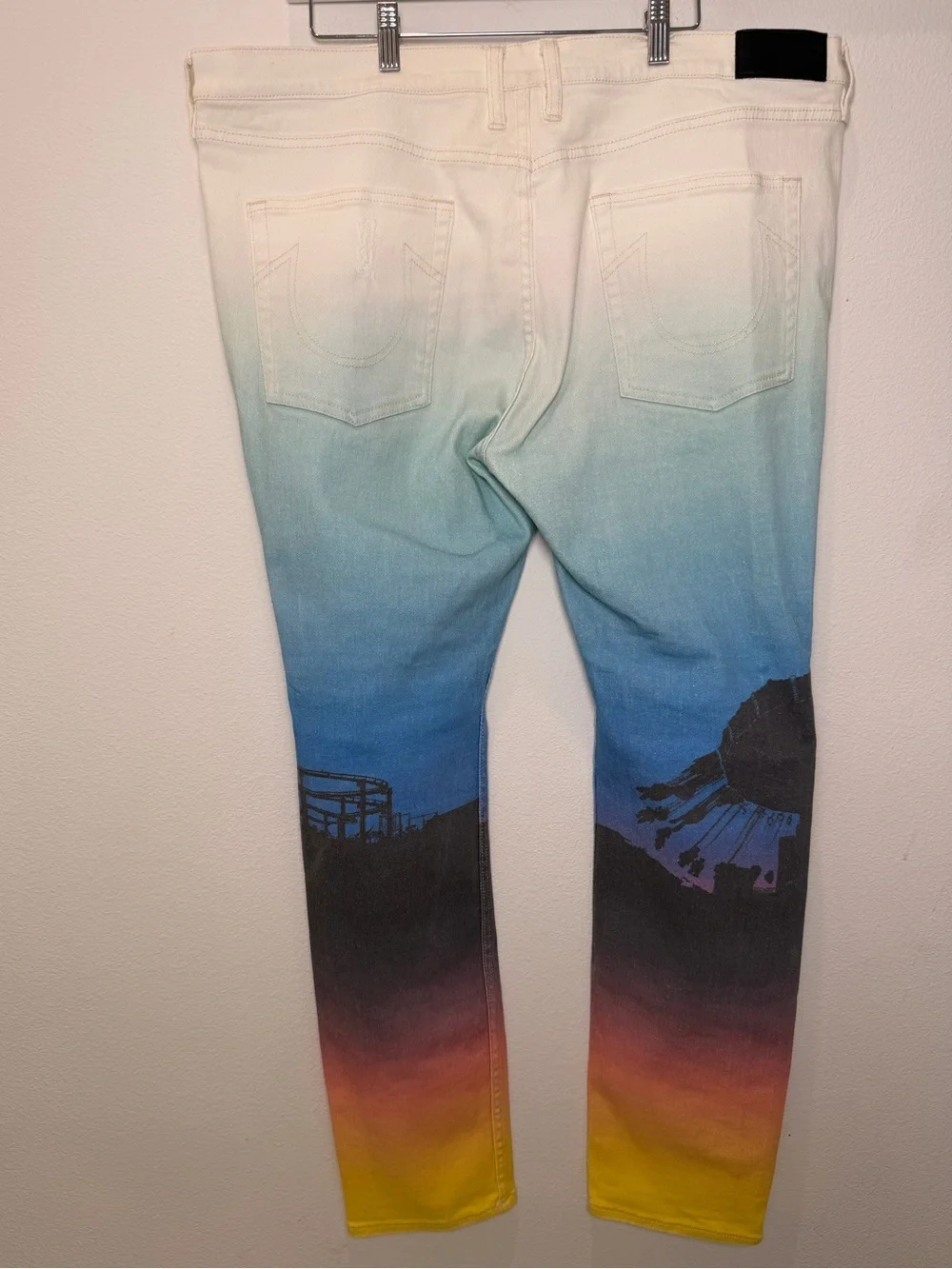 True Religion Sunset Fade Distressed Skinny Jeans Y2K Streetwear 40W